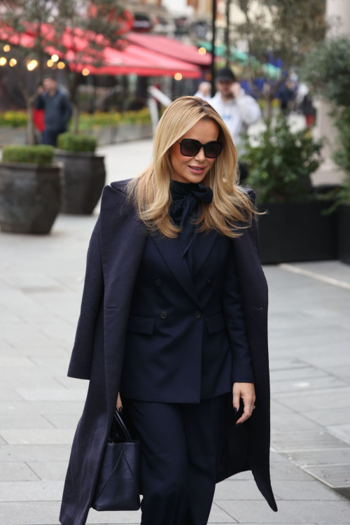 Amanda Holden Leaves Global Radio Studios in London, February 2024