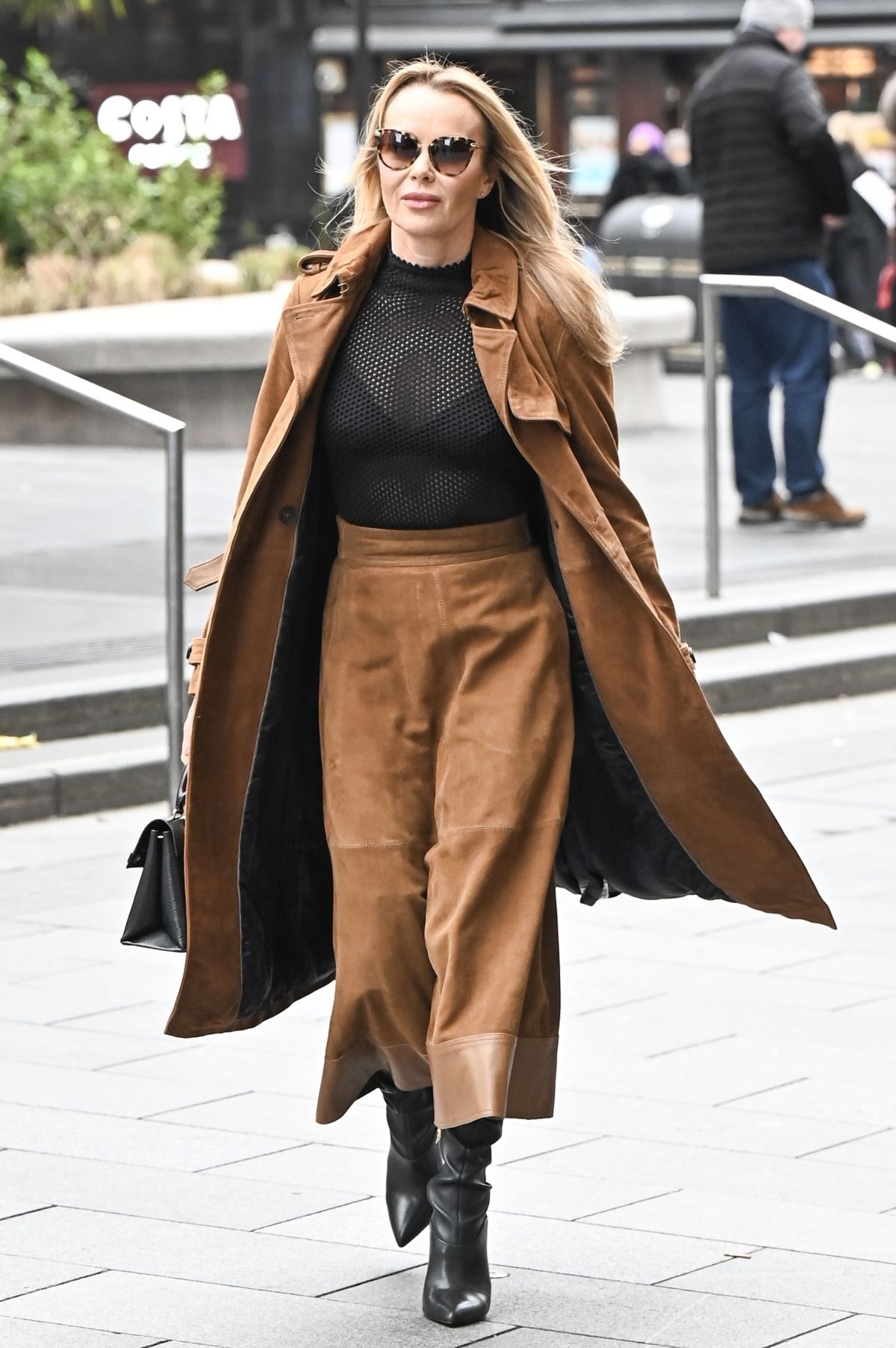 Amanda Holden Leaves Global Studios Heart Breakfast Show in London, February 2024