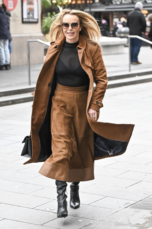 Amanda Holden Leaves Global Studios Heart Breakfast Show in London, February 2024 1