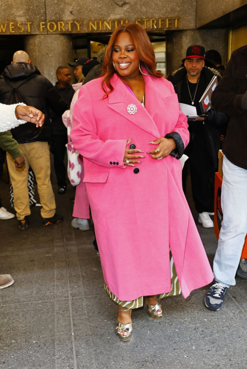 Amber Riley Leaves NBC Studios, New York, February 2024 6