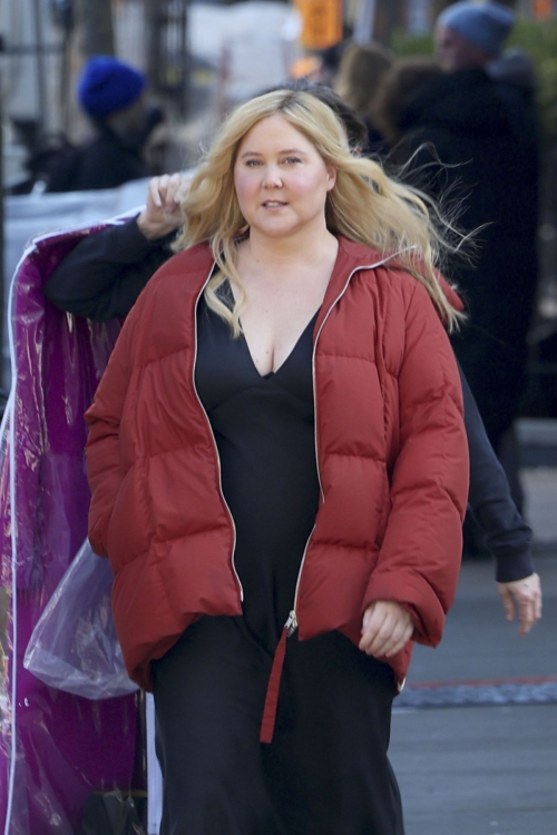 Amy Schumer on Set of Kinda Pregnant New York, February 2024 1