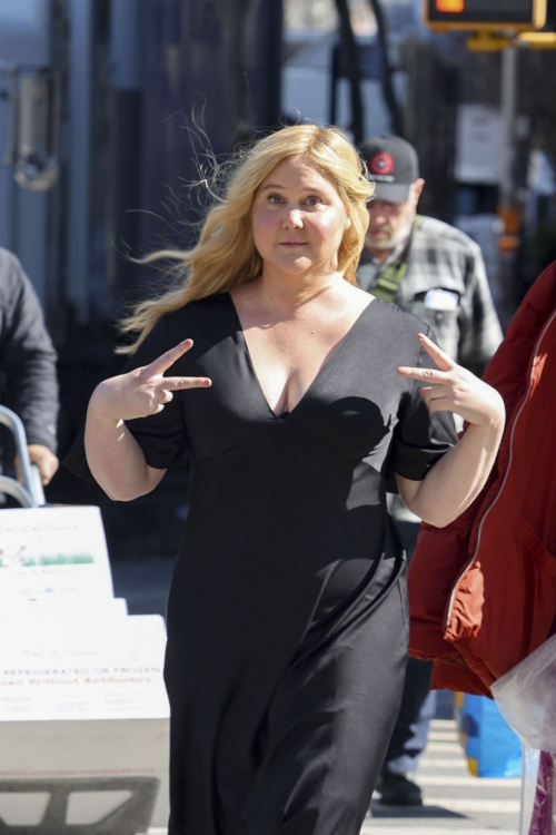 Amy Schumer on Set of Kinda Pregnant New York, February 2024 4