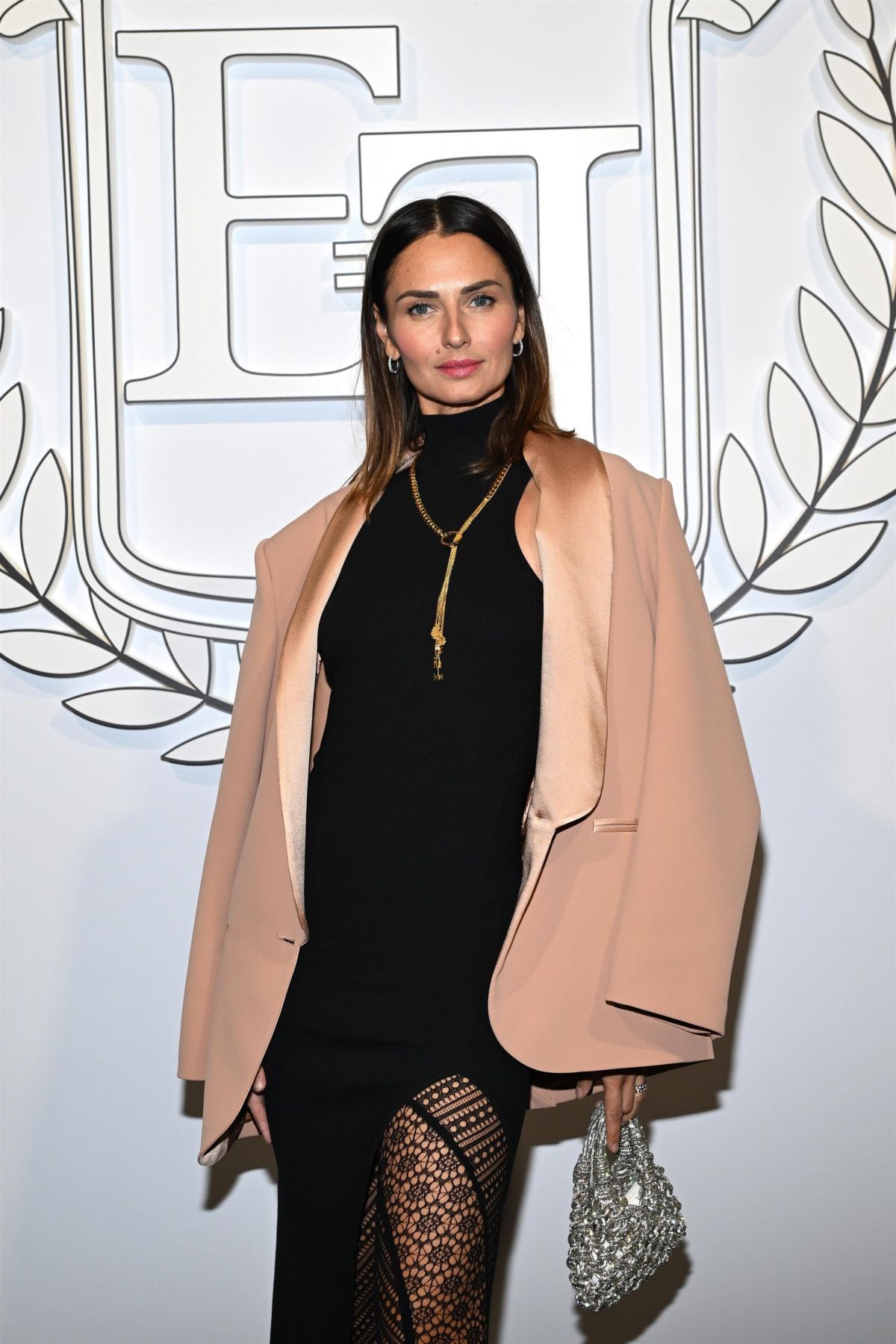 Anna Safroncik at Elisabetta Franchi Fashion Show in Milan, February 2024