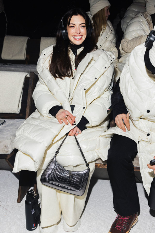 Anne Hathaway at Moncler Grenoble Fashion Show in St Moritz, February 2024 2