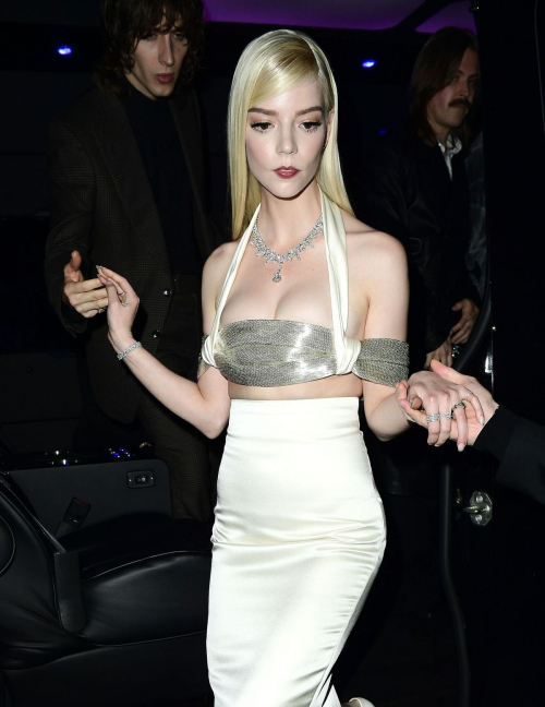 Anya Taylor-Joy Arrives at British Vogue Tiffany Co Afterparty, February 2024 5