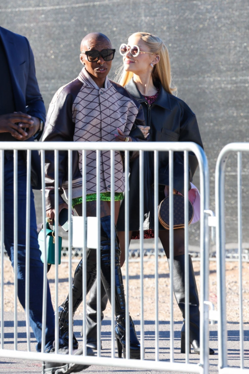 Ariana Grande and Cynthia Erivo Arrive at Super Bowl in Las Vegas, February 2024