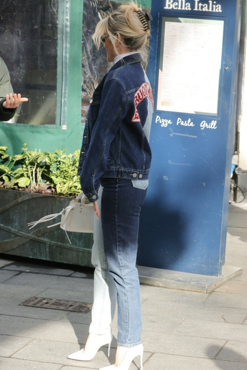 Ashley Roberts in Two-Sided Double Denim at Heart Breakfast Show London, February 2024 6