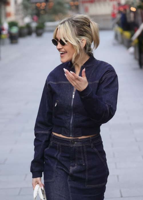 Ashley Roberts Wearing Double Denim Out in London, February 2024 1