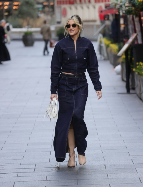 Ashley Roberts Wearing Double Denim Out in London, February 2024 4