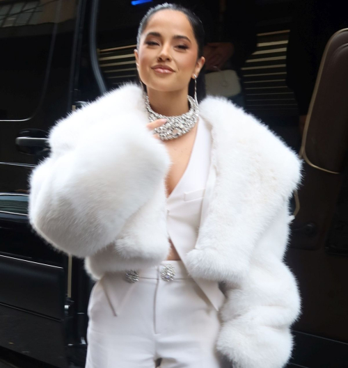 Becky G Arrives at Area Fashion Show in New York, February 2024 3