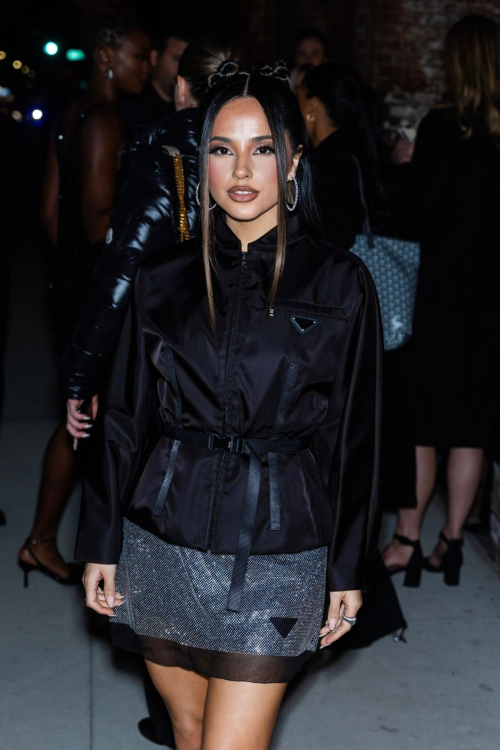 Becky G Arrives at Prada Makeup and Skincare Launch in New York, February 2024 2