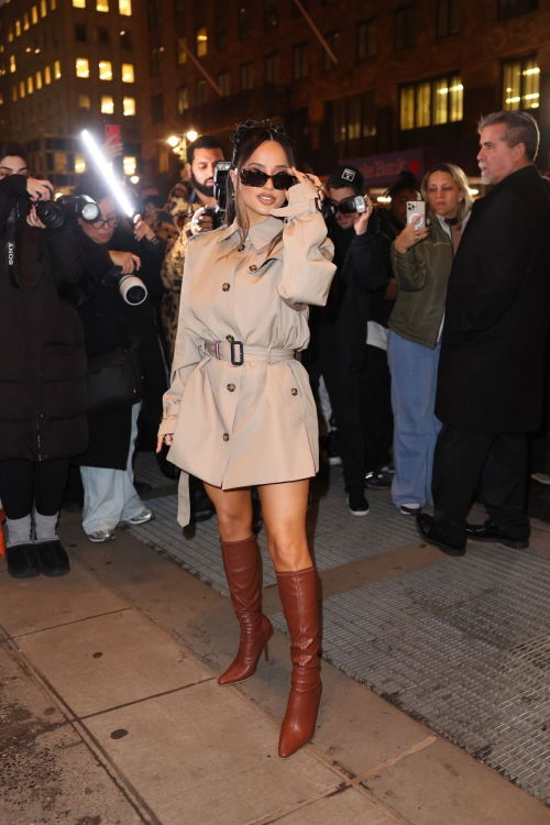 Becky G Arrives at Tommy Hilfiger Show at New York Fashion Week, February 2024 1