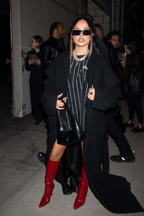 Becky G Arrives at Willy Chavarria RTW Fall 2024 Show at NYFW, February 2024