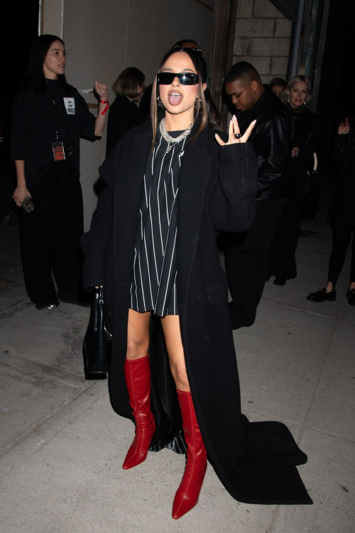 Becky G Arrives at Willy Chavarria RTW Fall 2024 Show at NYFW, February 2024 3