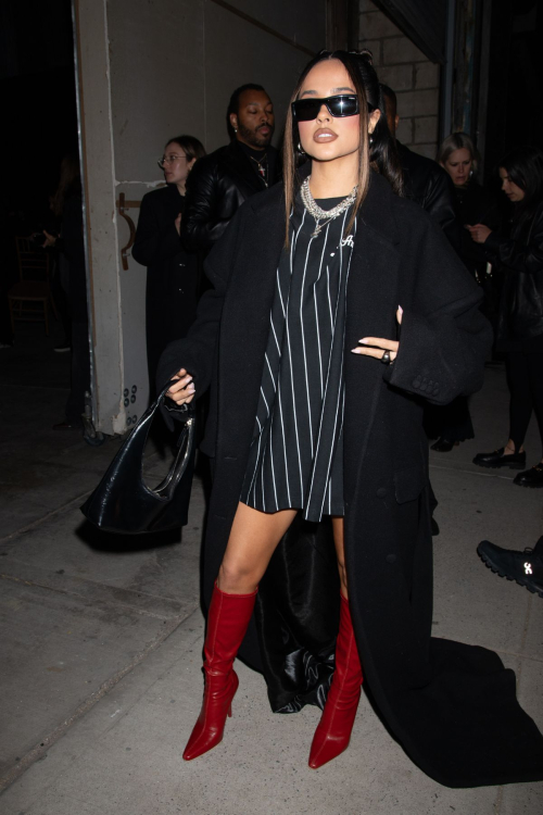 Becky G Arrives at Willy Chavarria RTW Fall 2024 Show at NYFW, February 2024 5