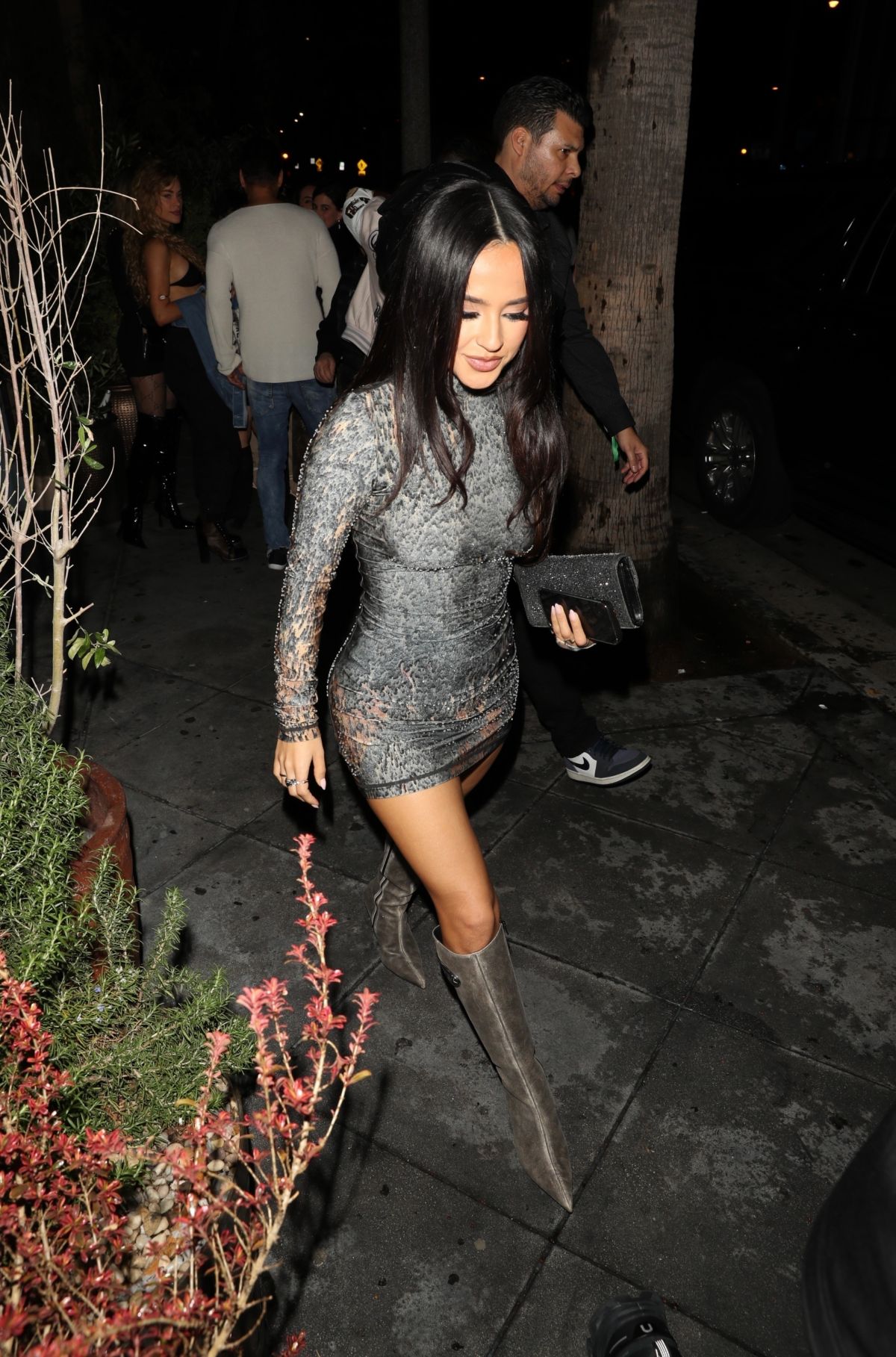 Becky G Arriving at Fleur Room in West Hollywood, February 2024