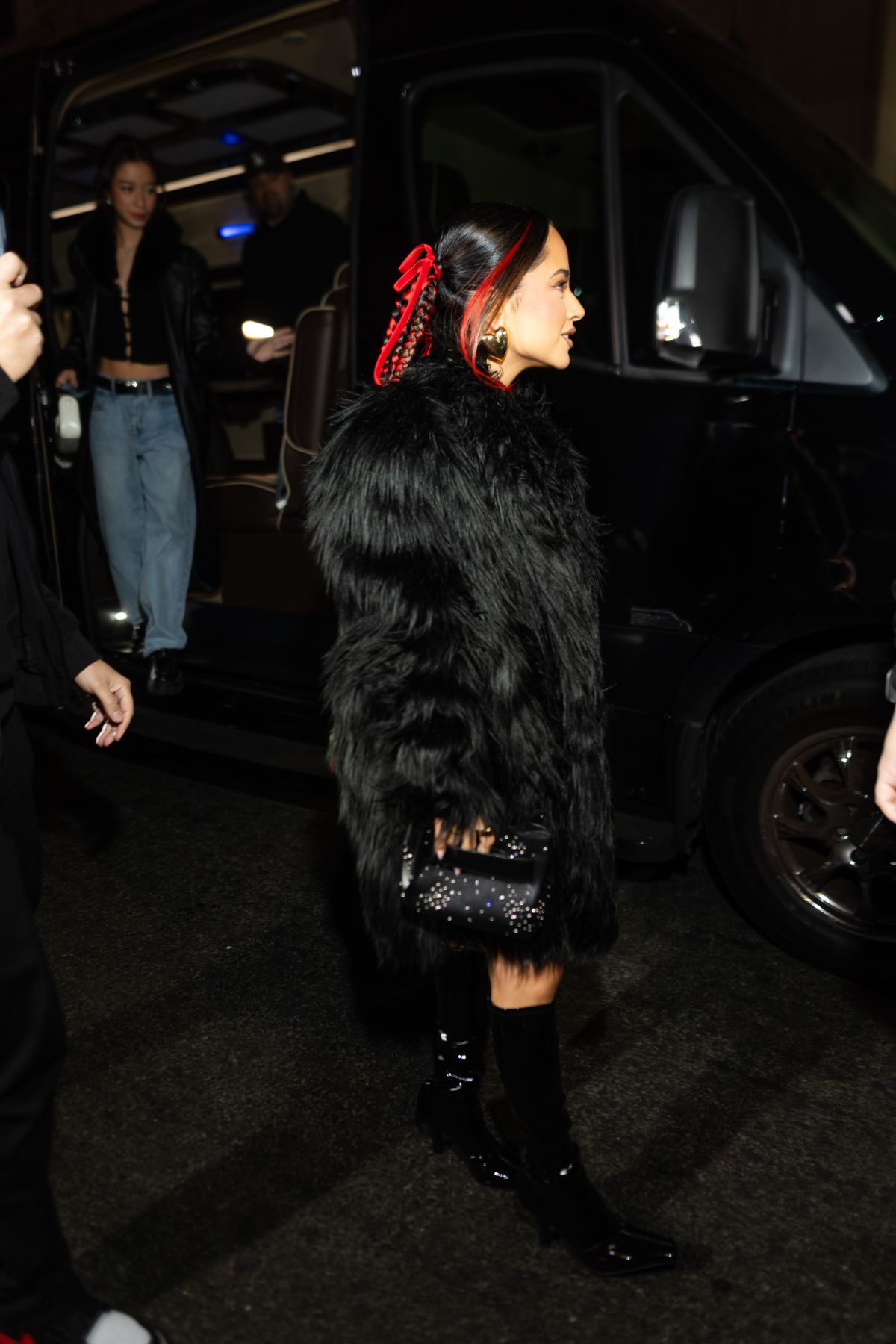 Becky G at Christian Cowan Fashion Show in New York, February 2024