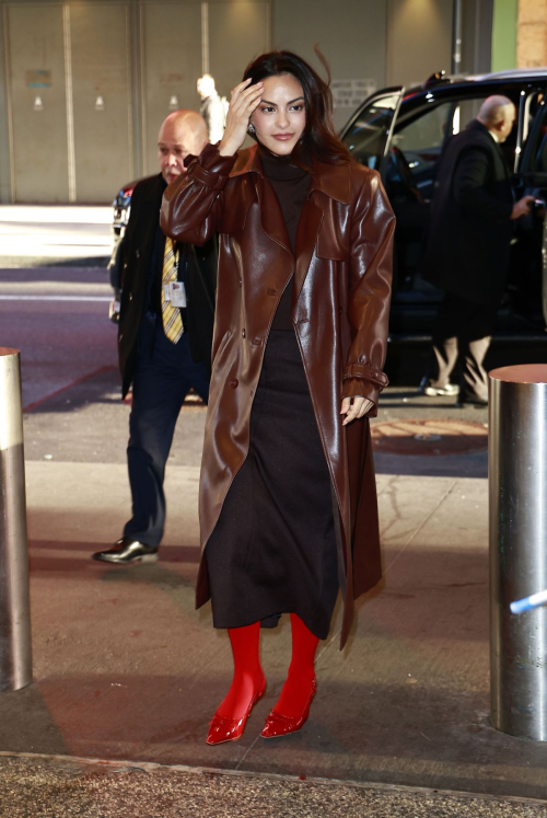 Camila Mendes Arriving at CBS Morning Show in New York, February 2024 2