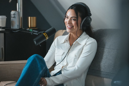 Camila Mendes at Armchair Expert Podcast in Los Angeles, February 2024 4