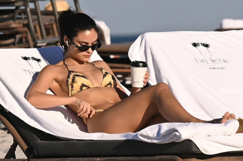 Camila Mendes in Bikini at Beach in Miami, February 2024 7