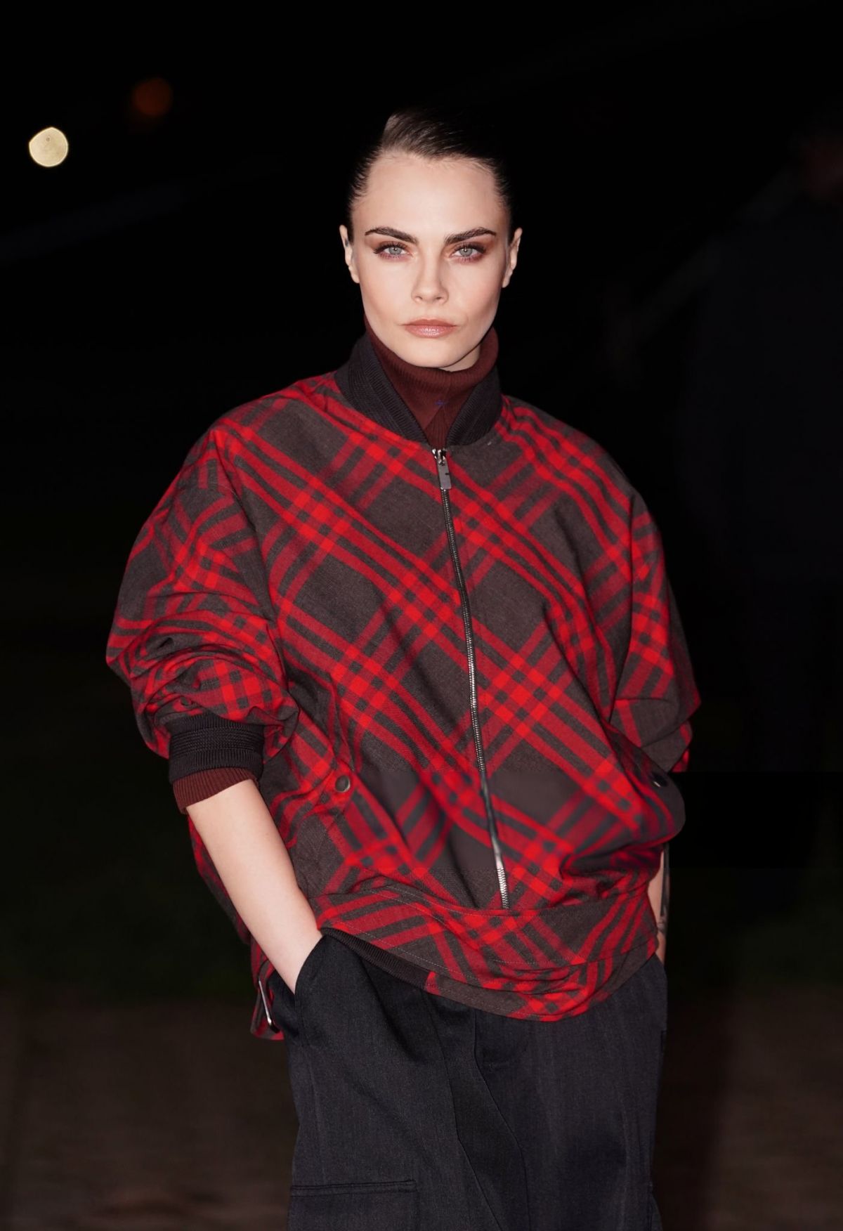 Cara Delevingne at Burberry Show at London Fashion Week, February 2024