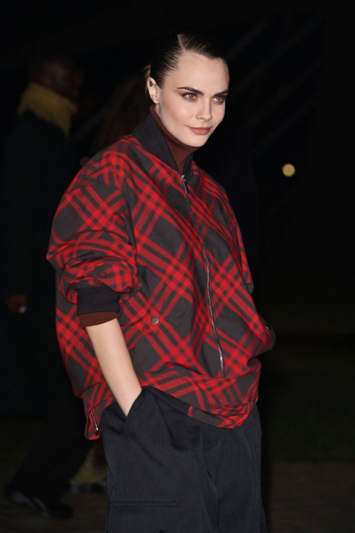 Cara Delevingne at Burberry Show at London Fashion Week, February 2024 2