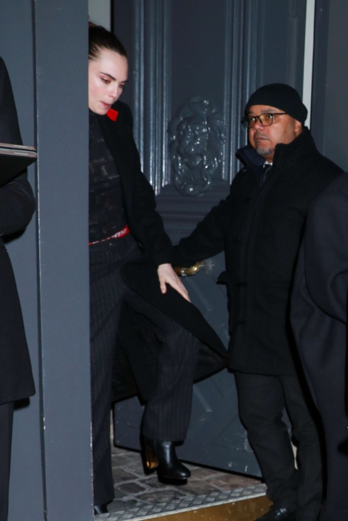 Cara Delevingne Leaves YSL Afterparty in Paris, February 2024 1