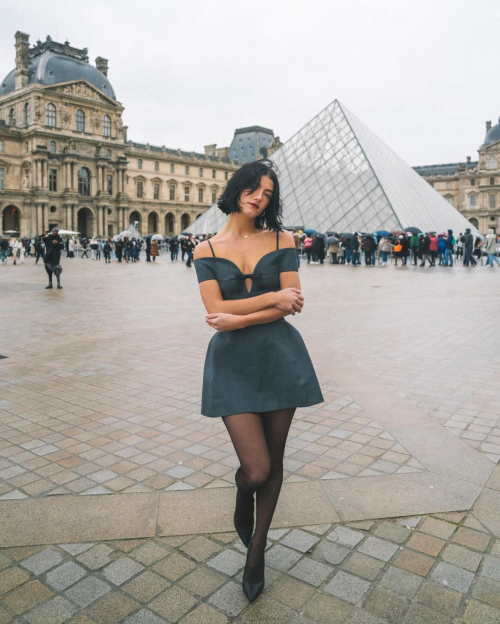 Charli D'Amelio at a Photoshoot in Paris, February 2024