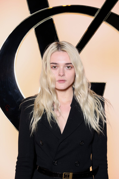 Charlotte Lawrence at Saint Laurent Womenswear FW24-25 Show at Paris Fashion Week, February 2024 3