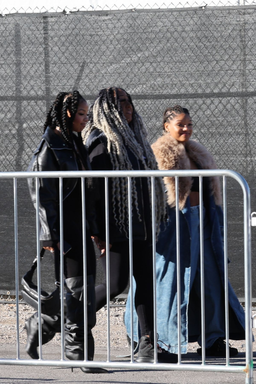 Chloe and Halle Bailey Arrive at Super Bowl in Las Vegas, February 2024 5