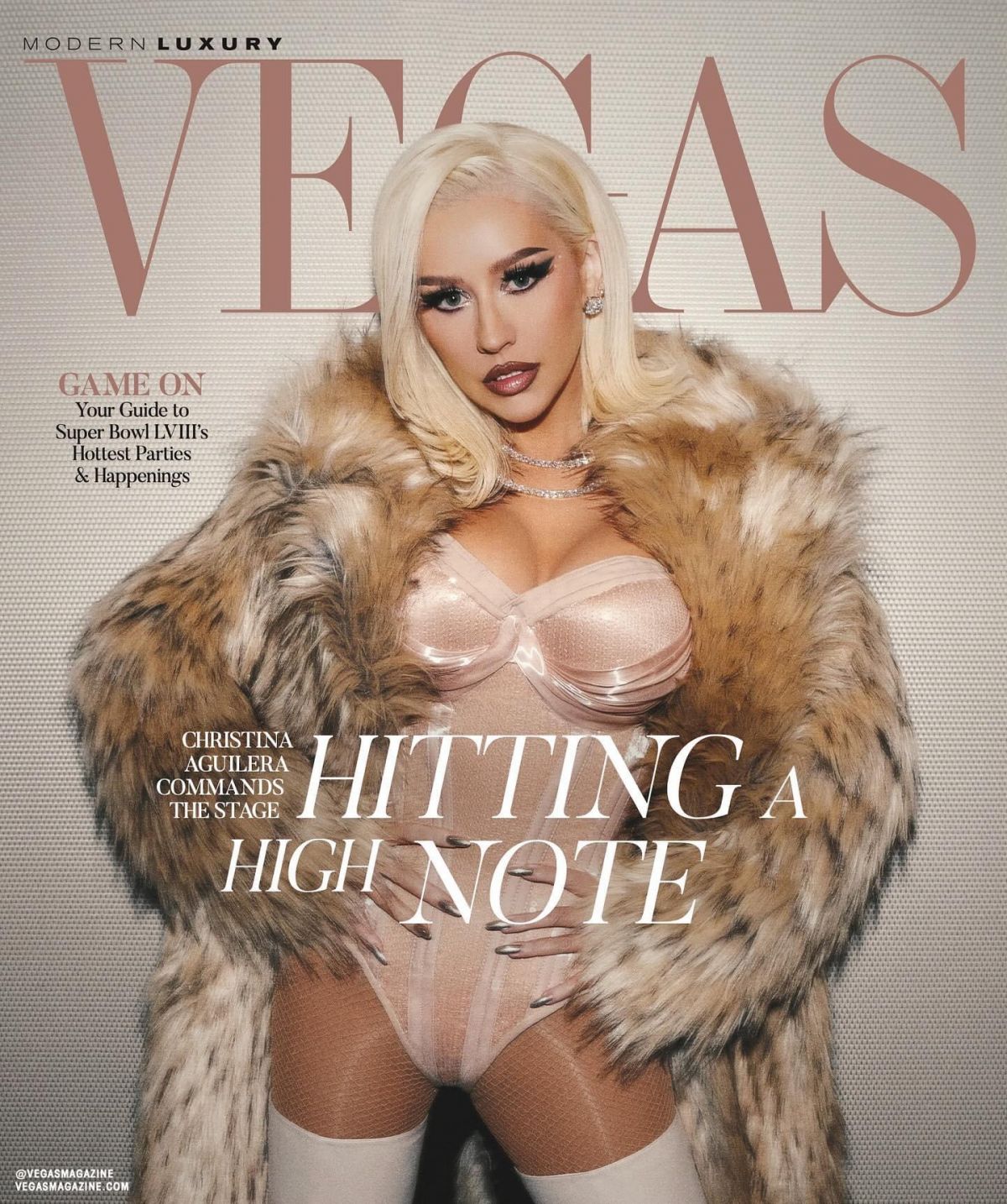 Christina Aguilera for Vegas Magazine, January 2024