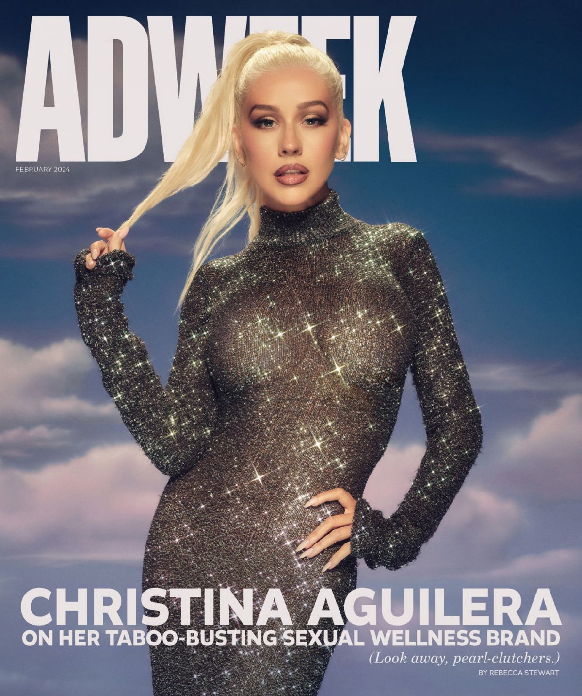 Christina Aguilera in Adweek Magazine, February 2024