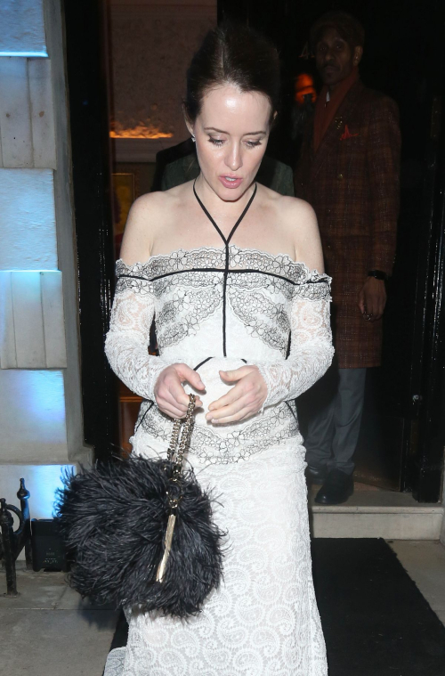 Claire Foy Leaves Netflix BAFTA Awards Afterparty in London, February 2024 1