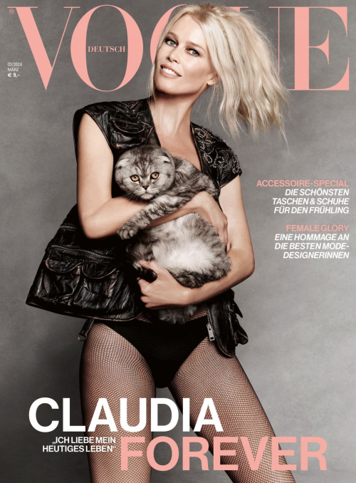 Claudia Schiffer for Vogue Germany, March 2024