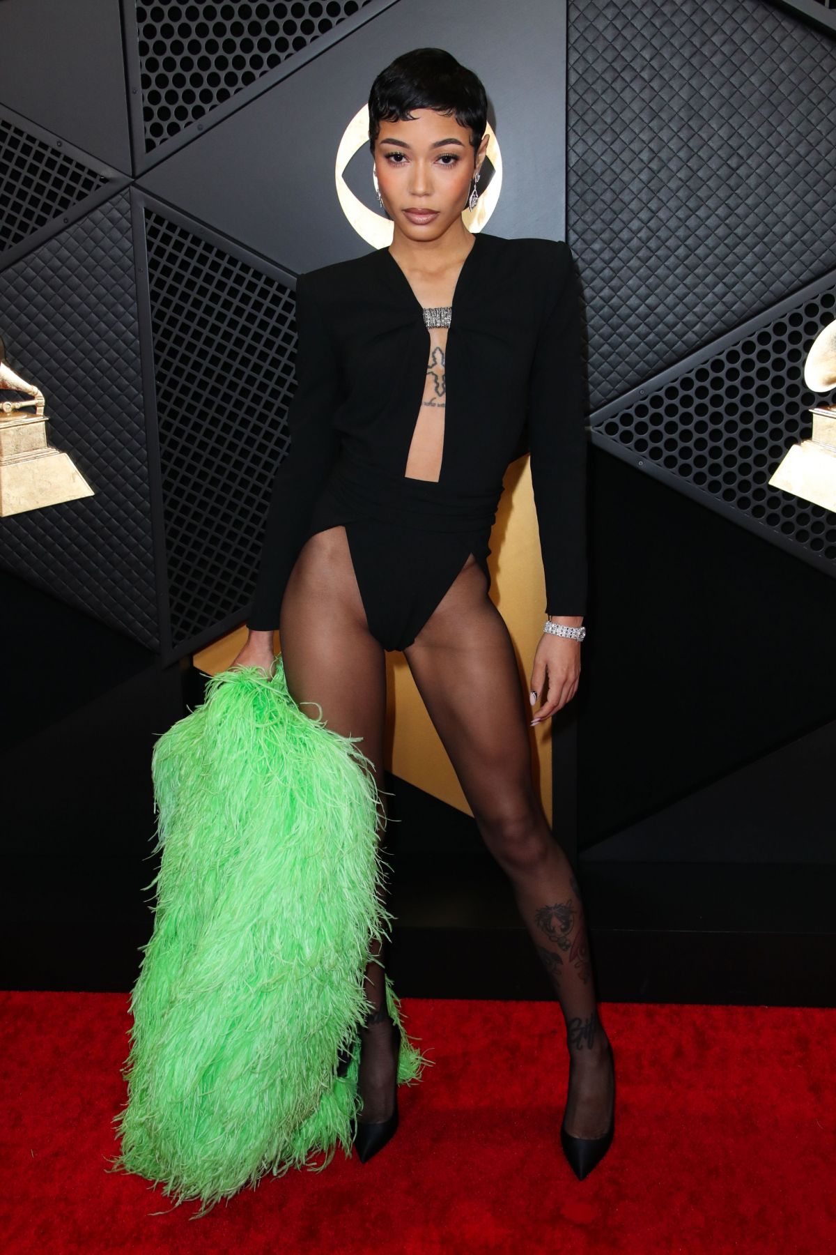 Coi Leray at 66th Grammy Awards in Los Angeles, February 2024