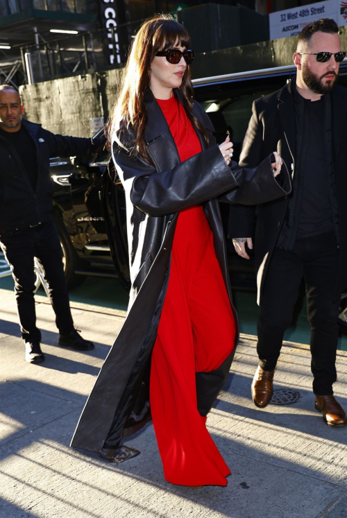 Dakota Johnson Arriving at Today Show in New York, February 2024