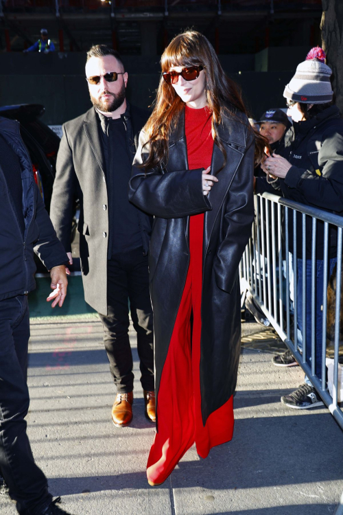 Dakota Johnson Arriving at Today Show in New York, February 2024 6