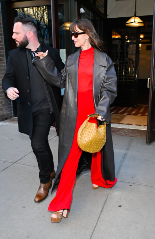 Dakota Johnson Leaving Greenwich Hotel in New York, February 2024 4