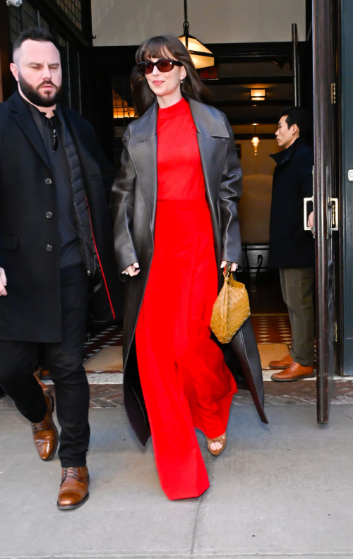 Dakota Johnson Leaving Greenwich Hotel in New York, February 2024 6