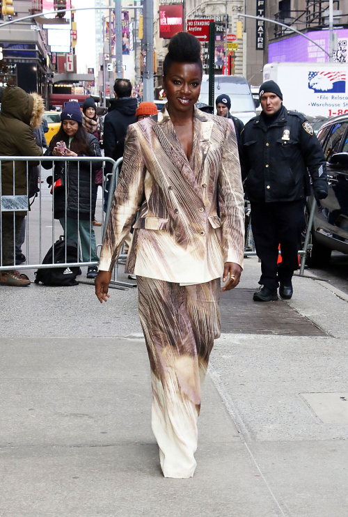 Danai Gurira Arrives at Good Morning America in New York, February 2024 1