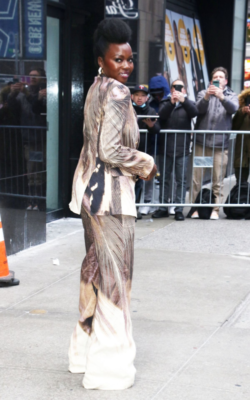 Danai Gurira Arrives at Good Morning America in New York, February 2024 4