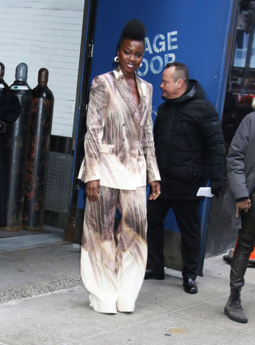 Danai Gurira Arrives at Good Morning America in New York, February 2024 5