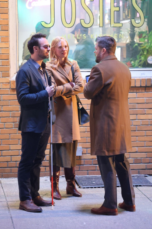 Deborah Ann Woll and Elden Henson on Daredevil Set in New York, February 2024