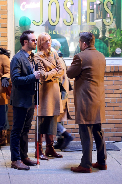 Deborah Ann Woll and Elden Henson on Daredevil Set in New York, February 2024 2