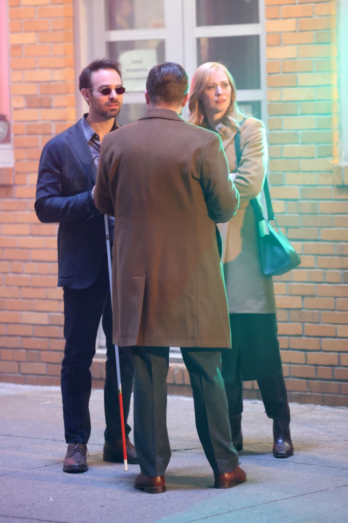 Deborah Ann Woll and Elden Henson on Daredevil Set in New York, February 2024 3