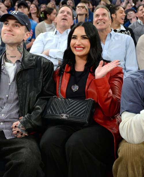 Demi Lovato at Knicks Game in New York, February 2024