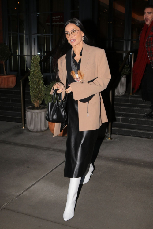 Demi Moore Arriving at Good Morning America in New York, January 2024