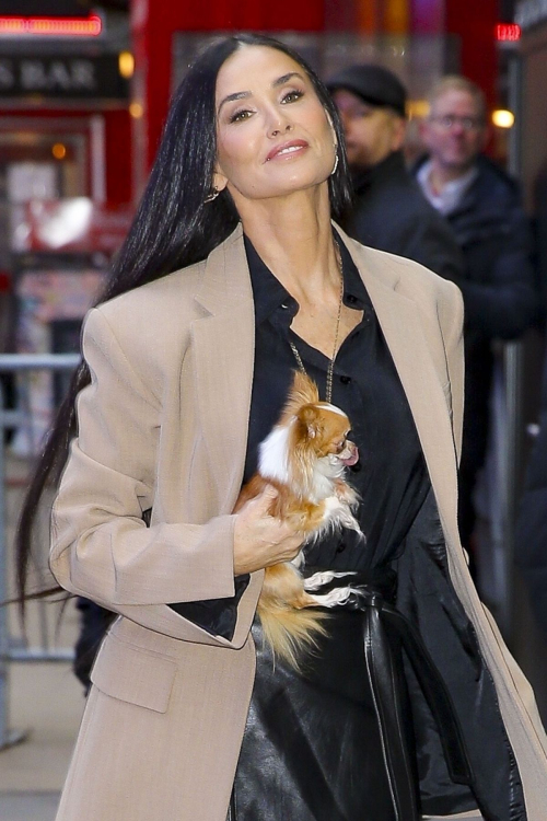 Demi Moore Arriving at Good Morning America in New York, January 2024 3