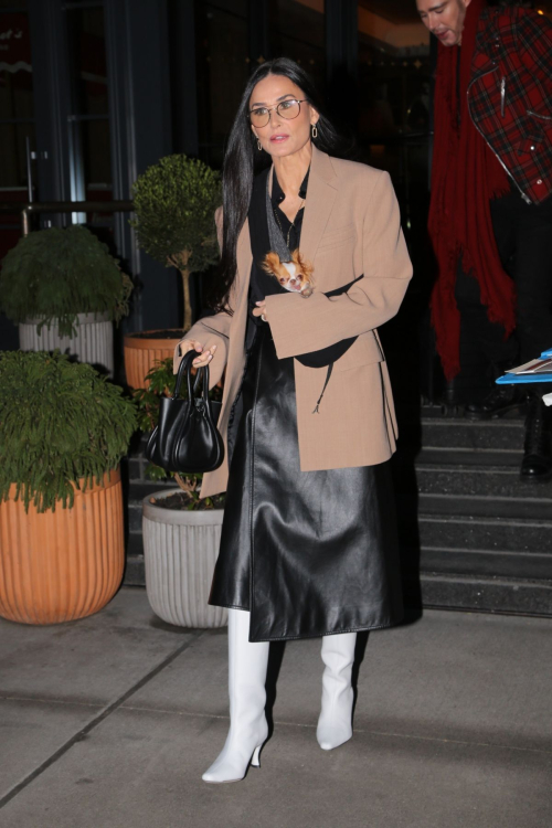 Demi Moore Arriving at Good Morning America in New York, January 2024 5