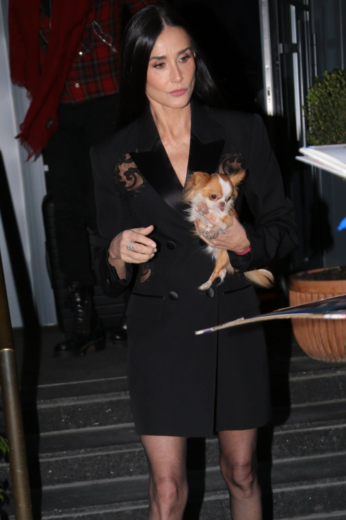 Demi Moore Leaving Her Hotel in New York, January 2024